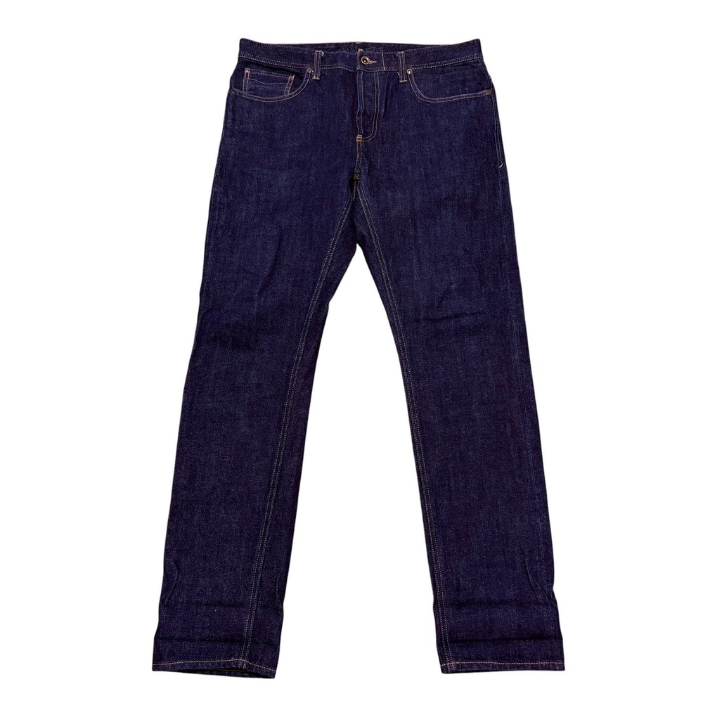 NN07 James Raw Indigo Japanese Selvedge Denim Jeans Mens 33x32 1518155 Dark Blue